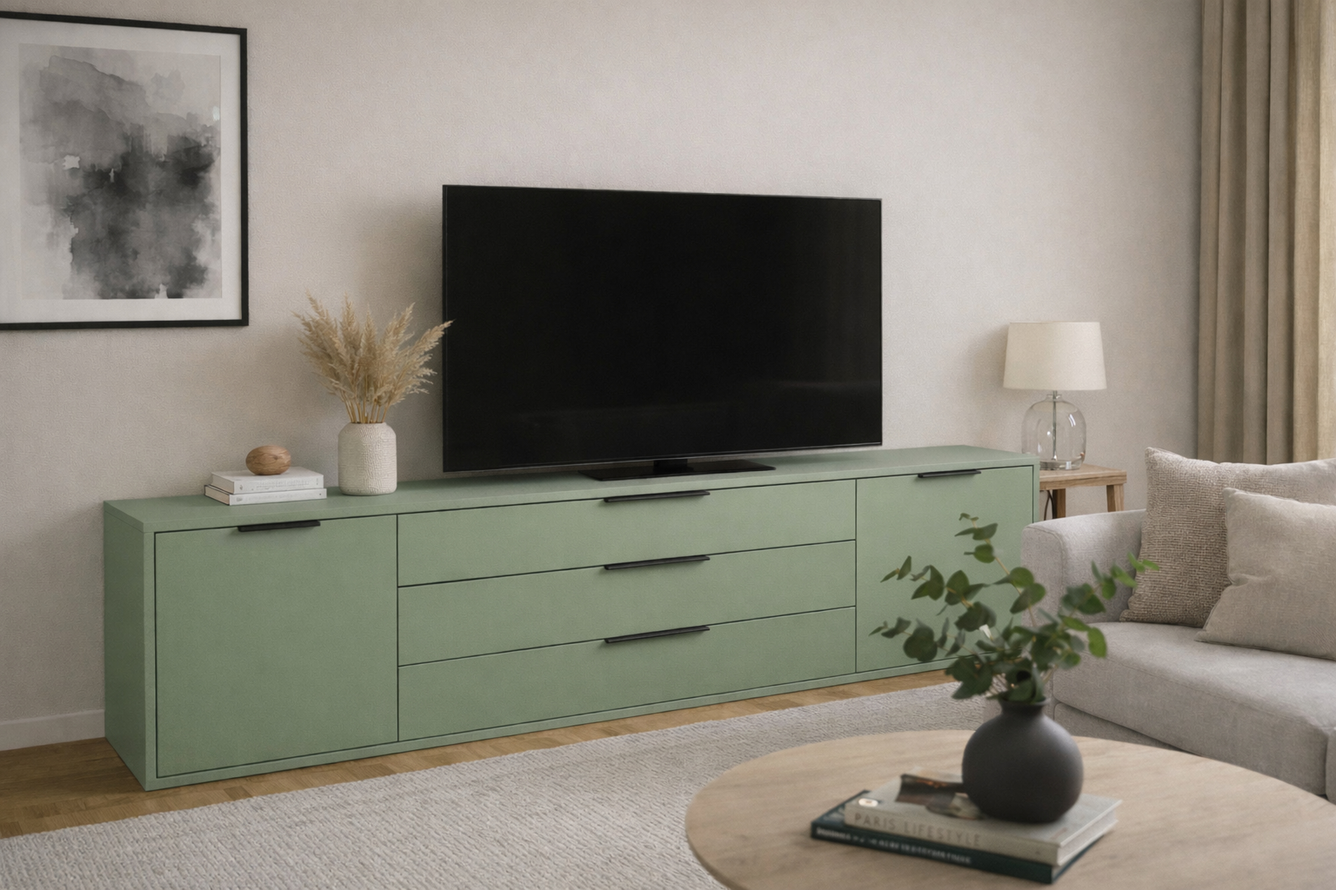 Loma Lowboard – Pine Green · Wohnen