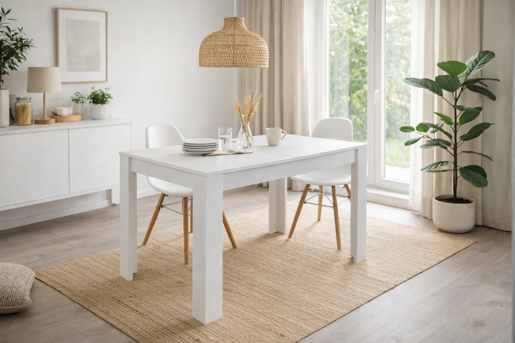 Terra Esstisch – Weiß matt · Essen